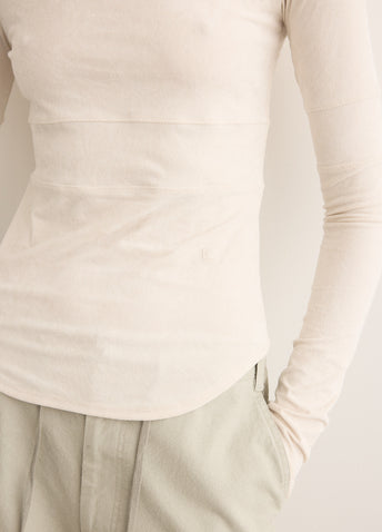 Velvet Corset Point Sleeve Top