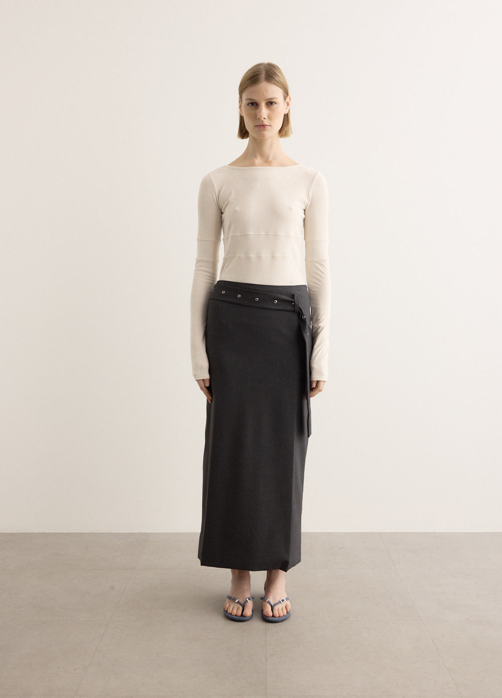Belted Maxi Skirt