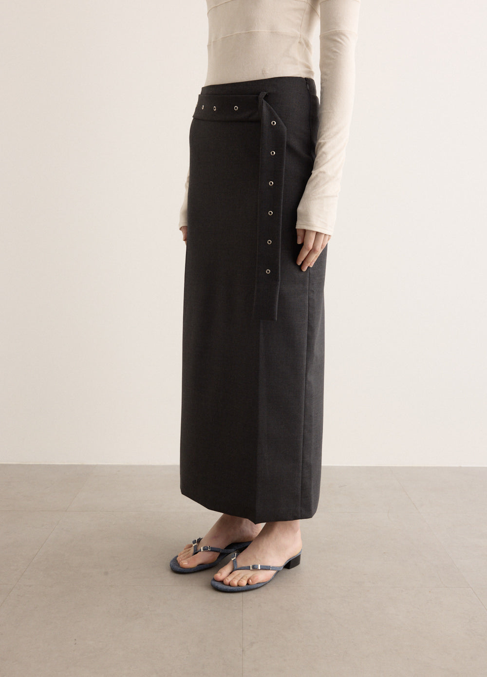 Belted Maxi Skirt