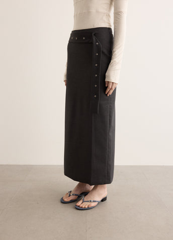 Belted Maxi Skirt