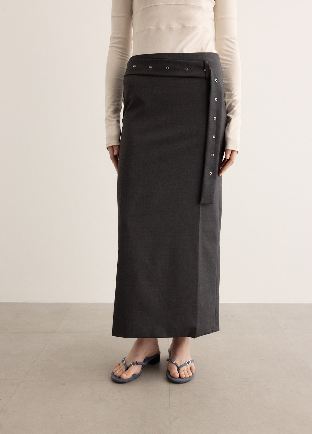 Belted Maxi Skirt