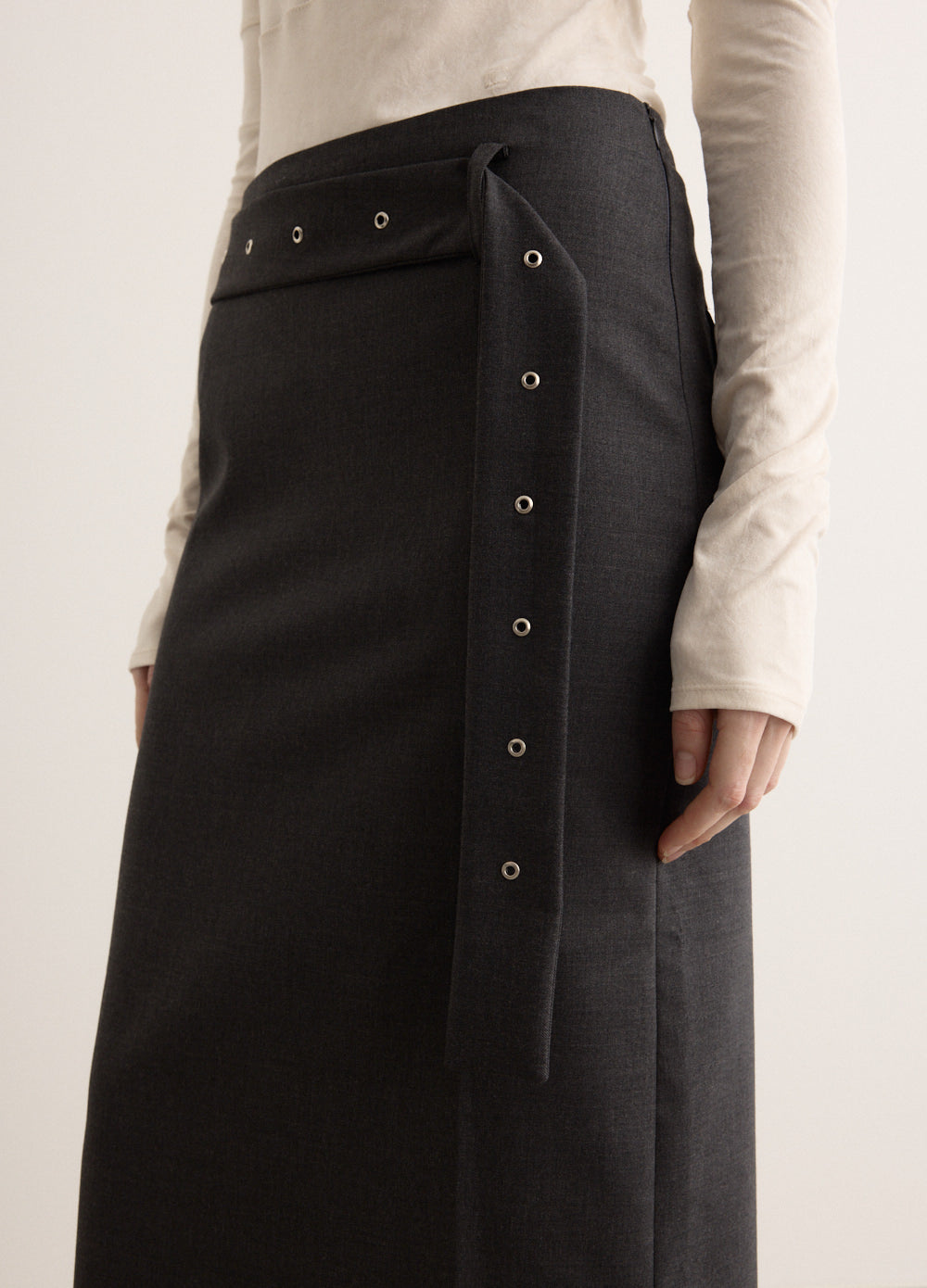 Belted Maxi Skirt