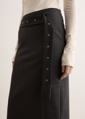 Belted Maxi Skirt