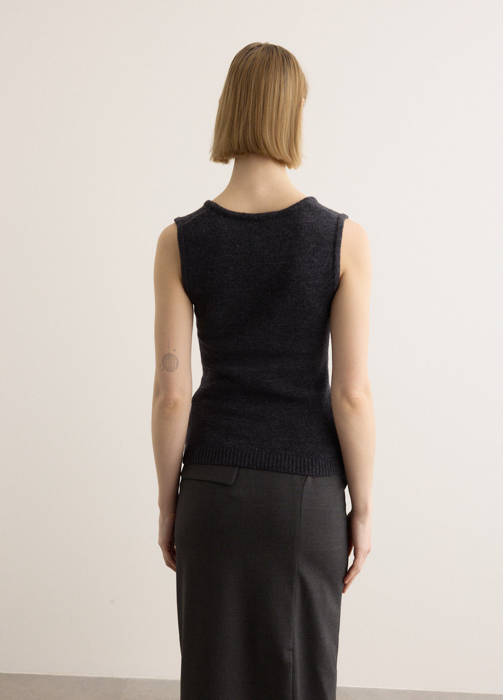 Lace Up Knitted Vest