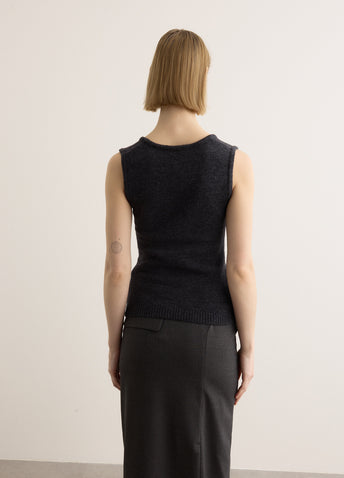 Lace Up Knitted Vest