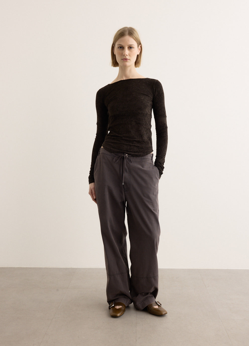 Velvet Corset Point Sleeve Top