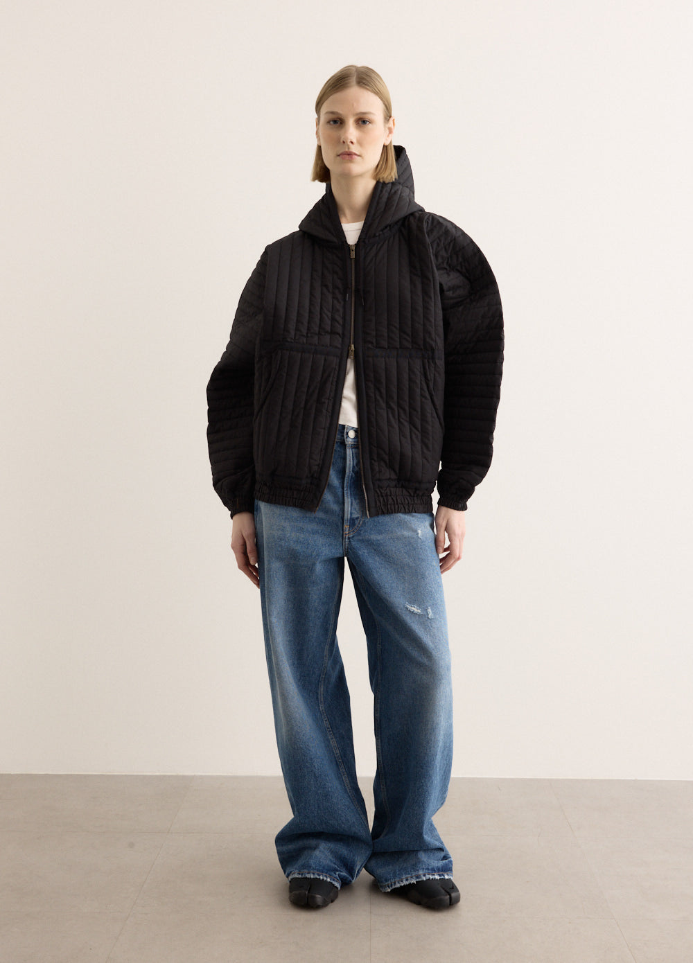 Taped Quilted Hoody