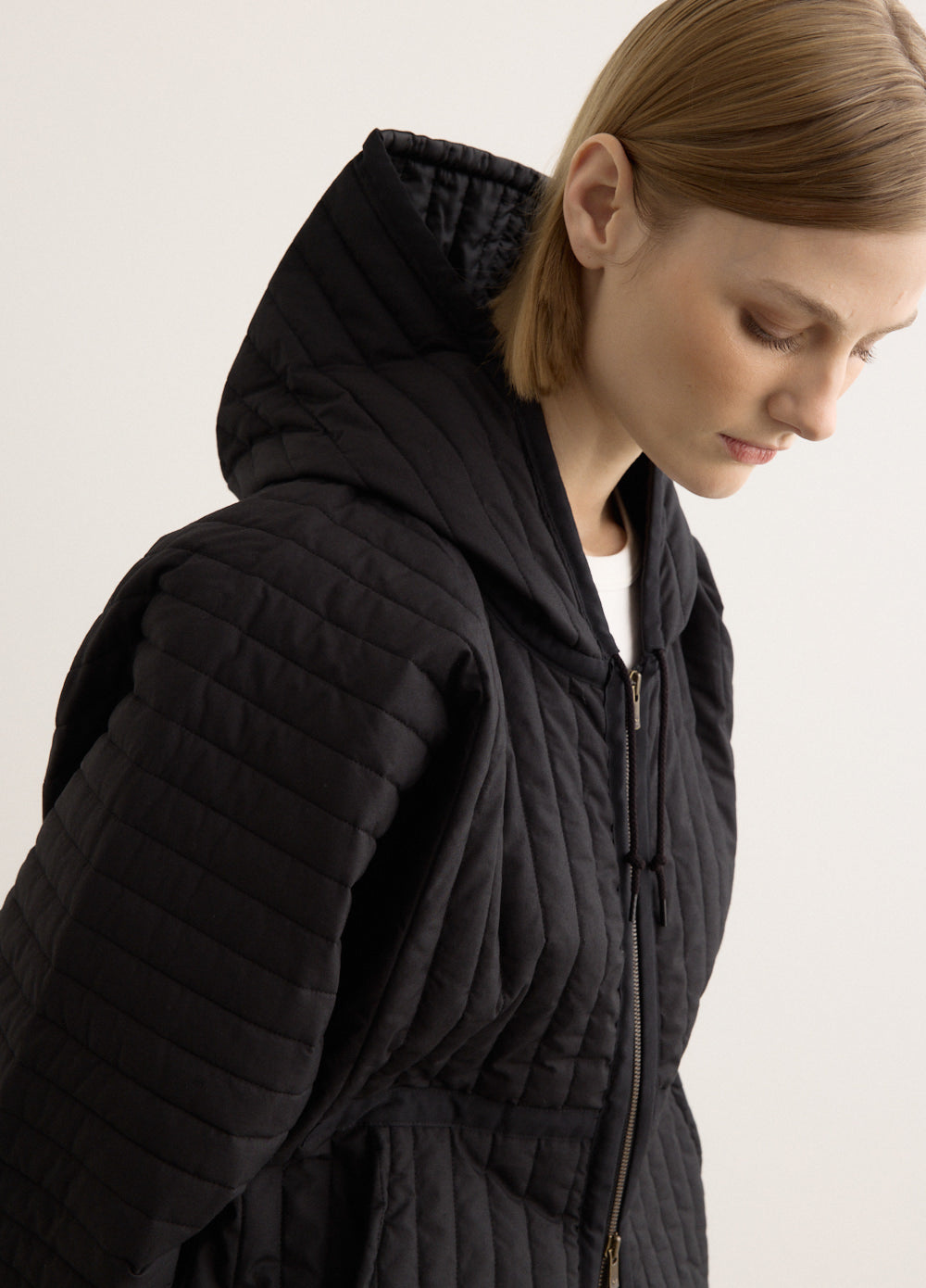 Taped Quilted Hoody