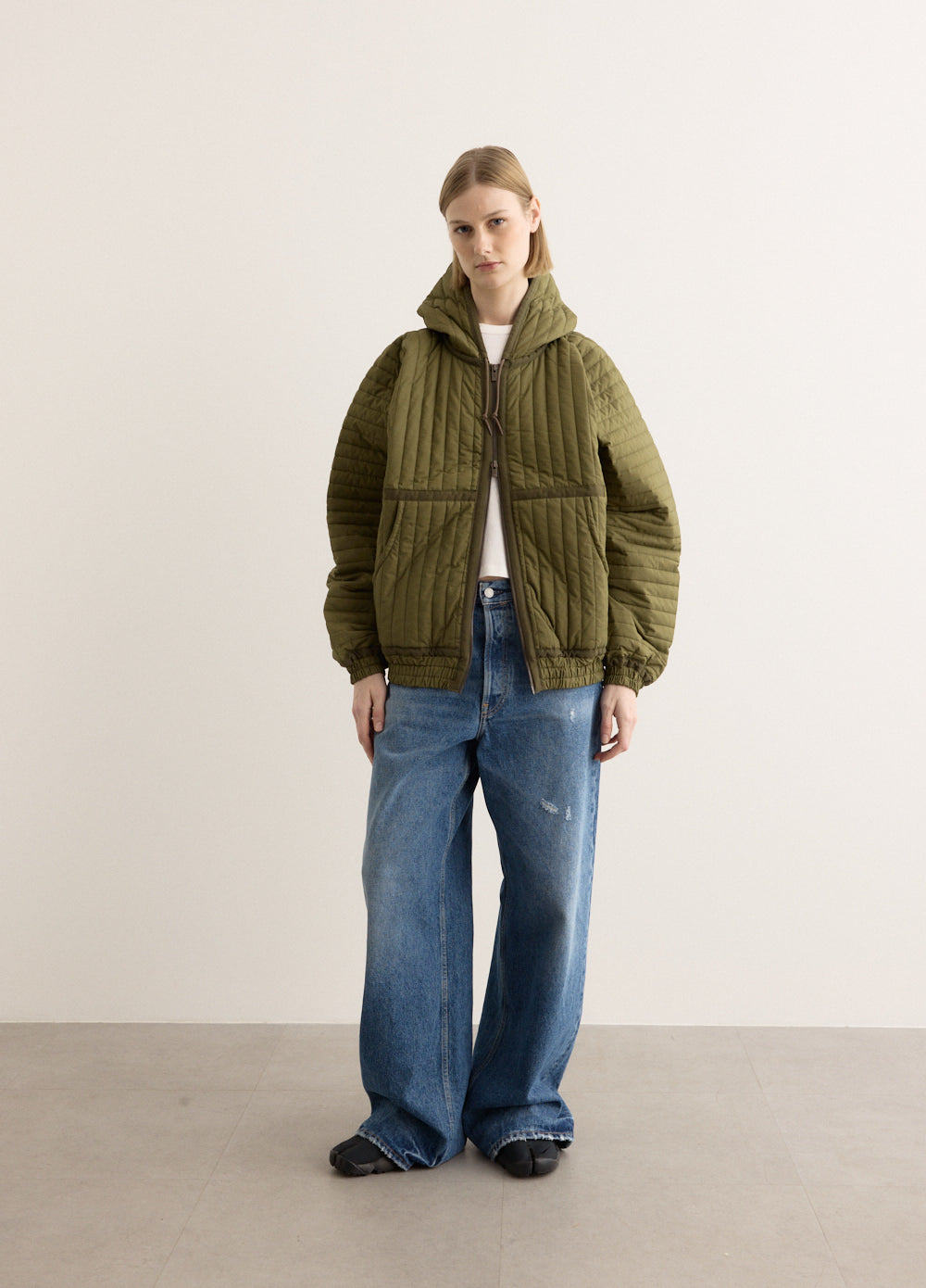 Taped Quilted Hoody