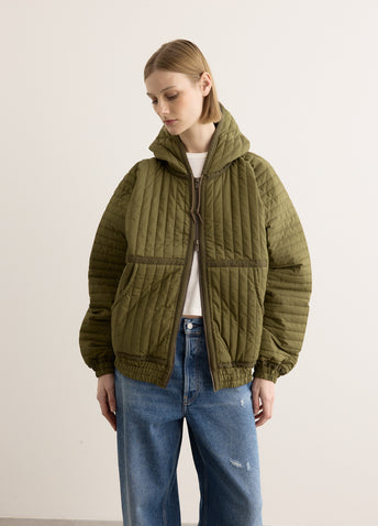Taped Quilted Hoody