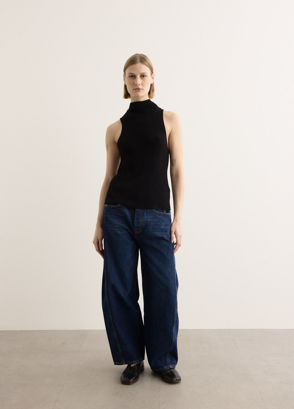 Mid Rise Balloon Jeans