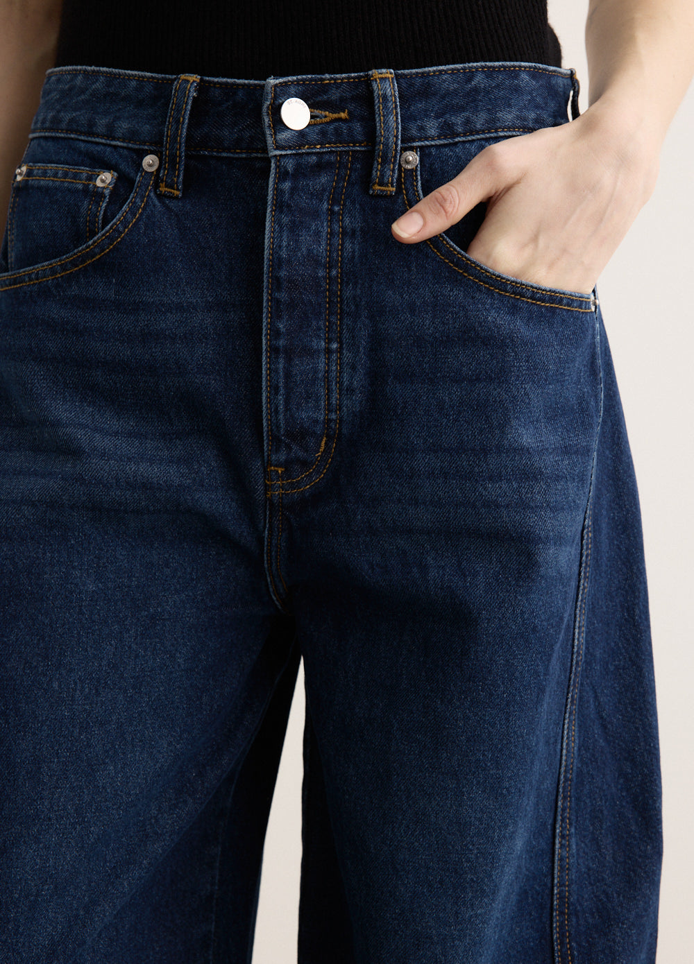 Mid Rise Balloon Jeans