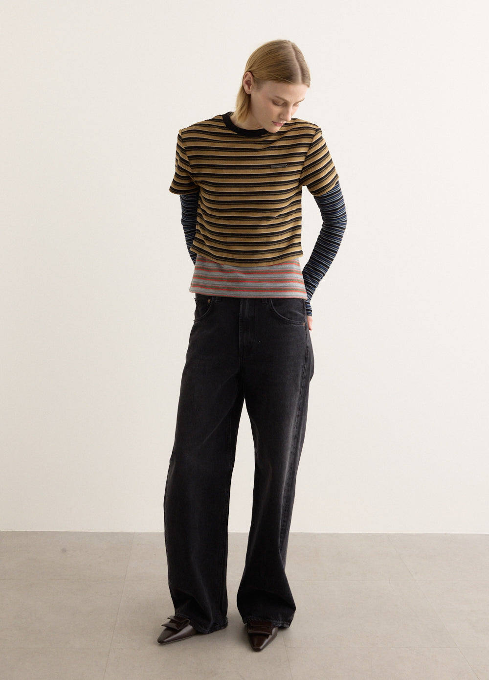 Multi Stripe Long Sleeve T-Shirt