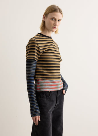 Multi Stripe Long Sleeve T-Shirt