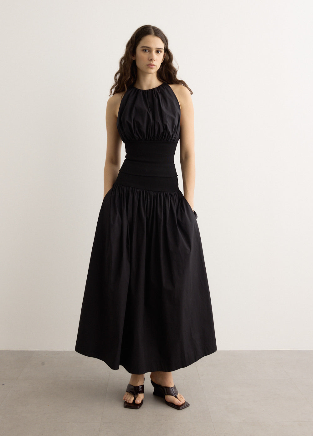 Cotton Rib Maxi Skirt