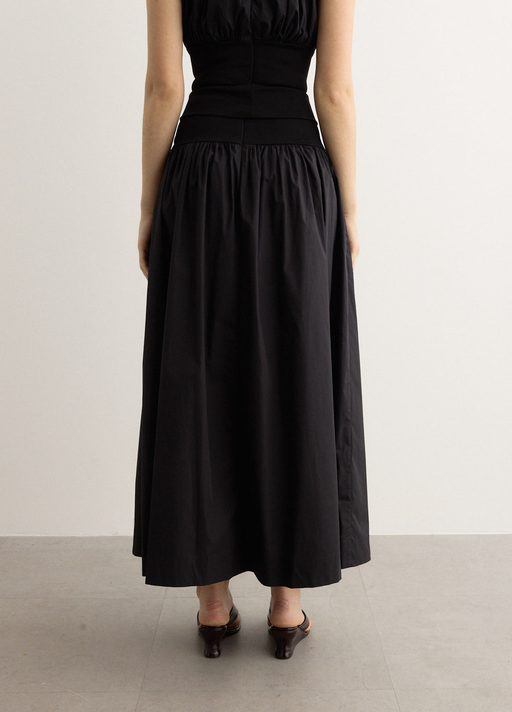 Cotton Rib Maxi Skirt