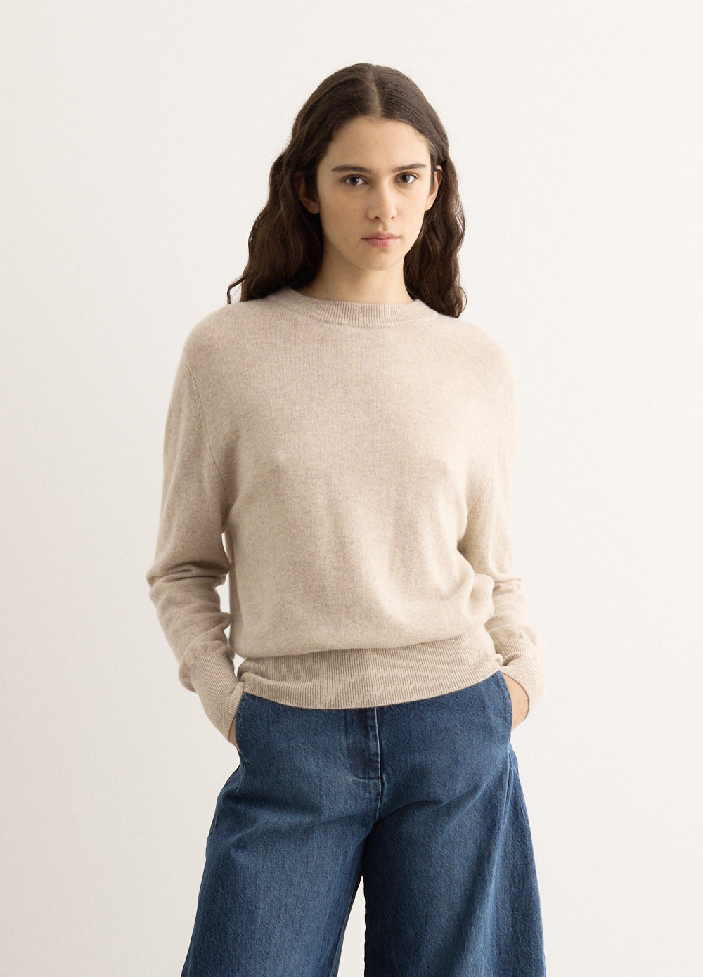 Mari Cashmere Crew Sweater