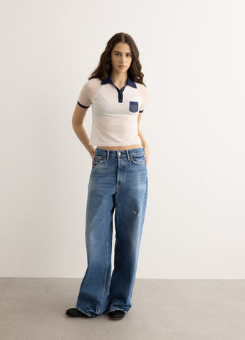 Short Sleeve V-Neck Sweater