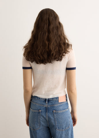 Short Sleeve V-Neck Sweater