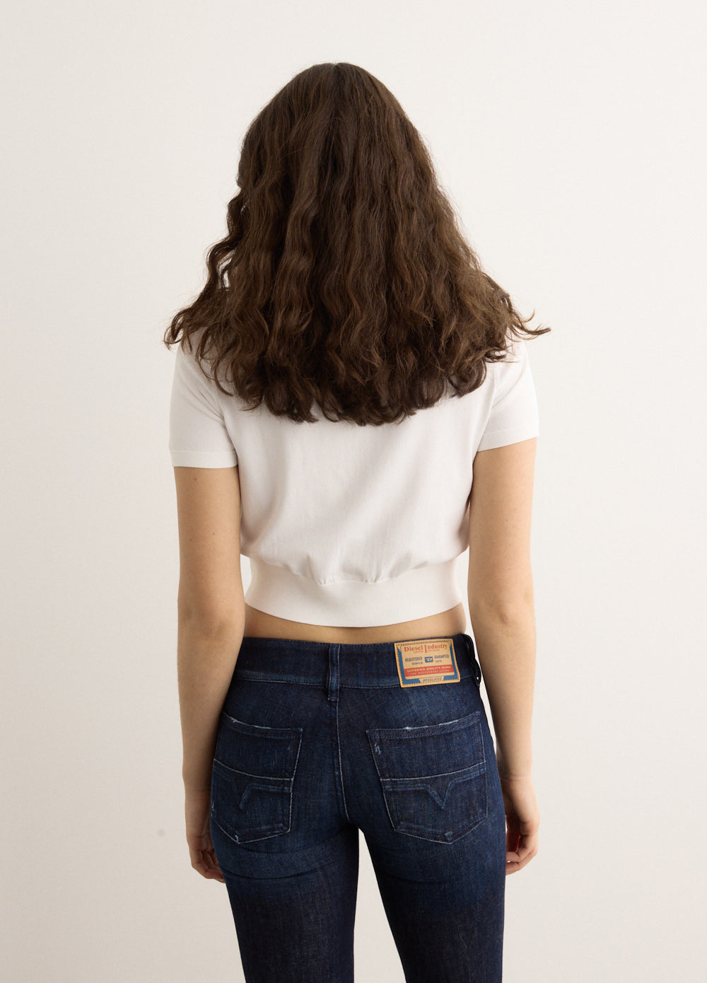 Short Sleeve Polo Cardigan With Embroidered Logo