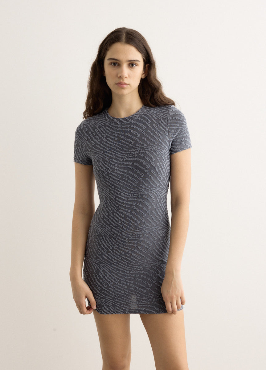 Jacquard Logo Mini Dress