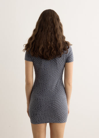 Jacquard Logo Mini Dress