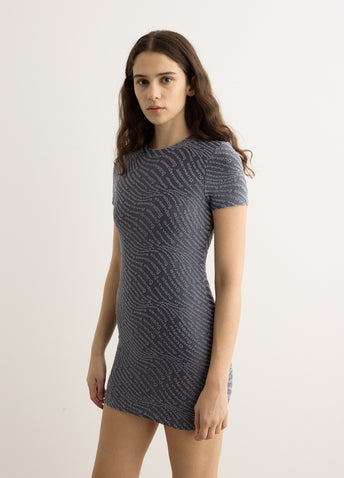 Jacquard Logo Mini Dress