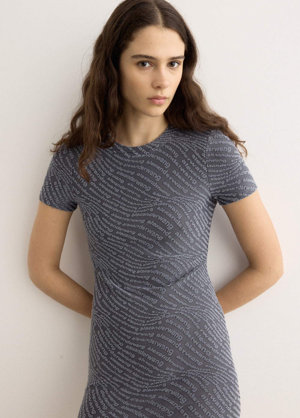 Jacquard Logo Mini Dress