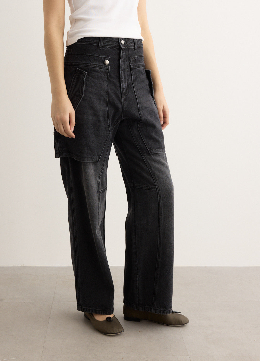 Raptor Layered Wide-Leg Jeans