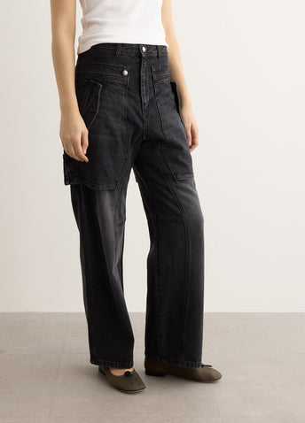 Raptor Layered Wide-Leg Jeans