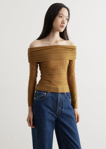 Pandemonium Draped Shoulder Top