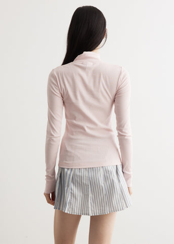 Soft Cotton Rib Long Sleeve T-Shirt