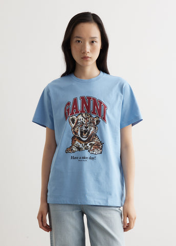 Basic Jersey Tiger Relaxed T-Shirt
