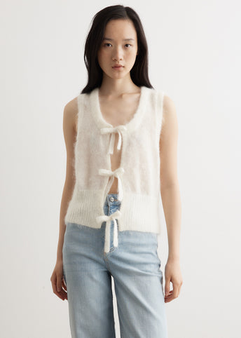 Light Mohair Tie String Vest