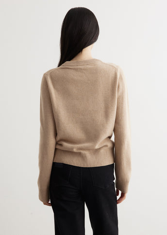 Graphic Wool Mix Cherry Crewneck