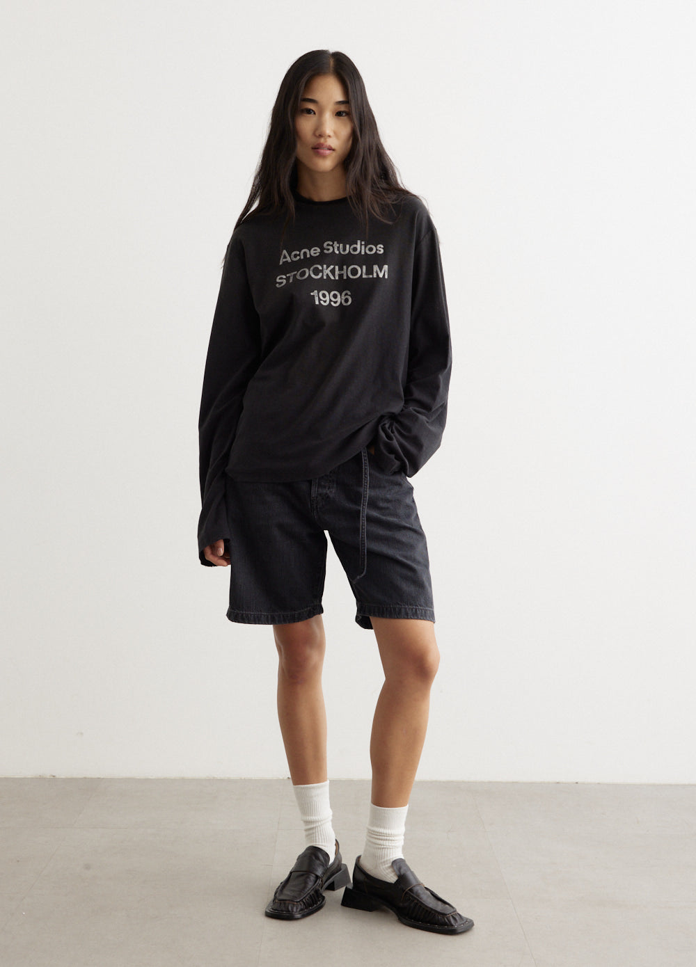 Acne Studios - Edden Long Sleeve T-Shirt - Tshirt print,All Products : American Fashion Style Bags On Sale