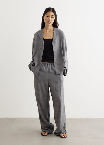 Monogram Flannel Pj Top