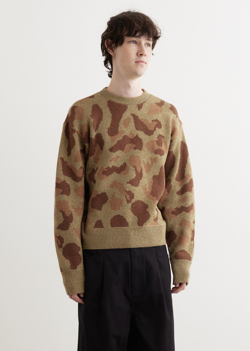 新品　BRIEFING　正規品　CAMO JQ CREW  NECK  KNIT 新品 BRIEFING 正規品 CAMO JQ CREW NECK KNIT