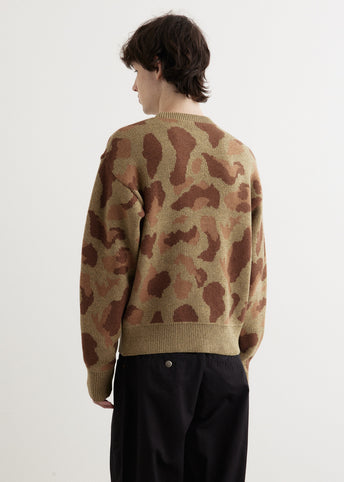 5G Camo Knit Vintage Crew Sweater