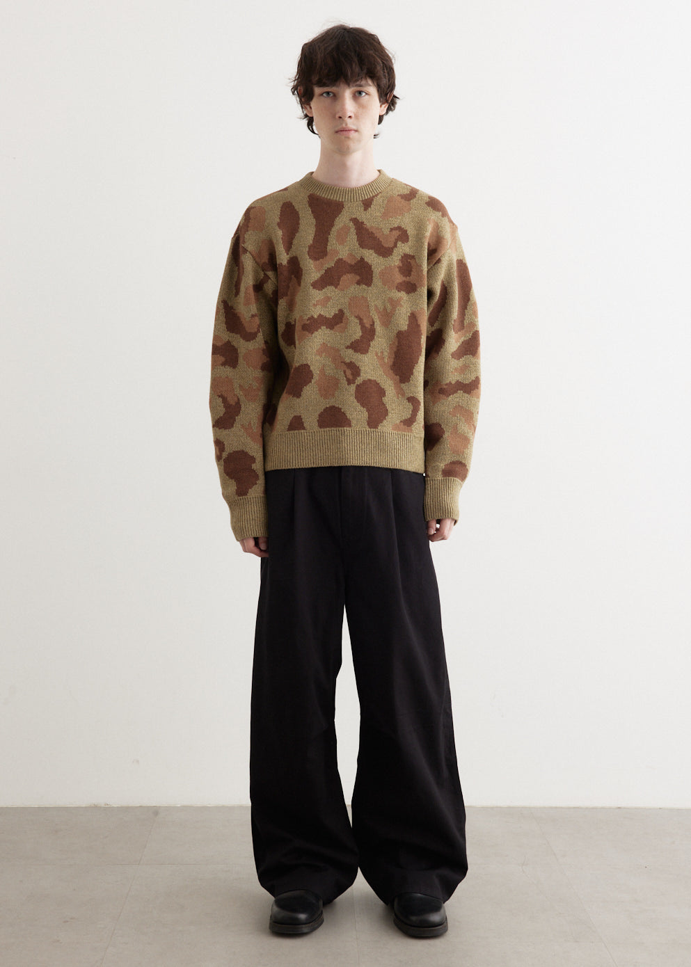 5G Camo Knit Vintage Crew Sweater