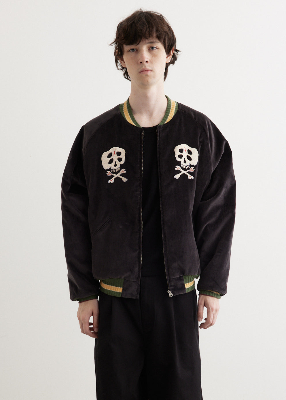 Sulfer Dyed Velvet Souvenir Jacket (RAINSKULL)