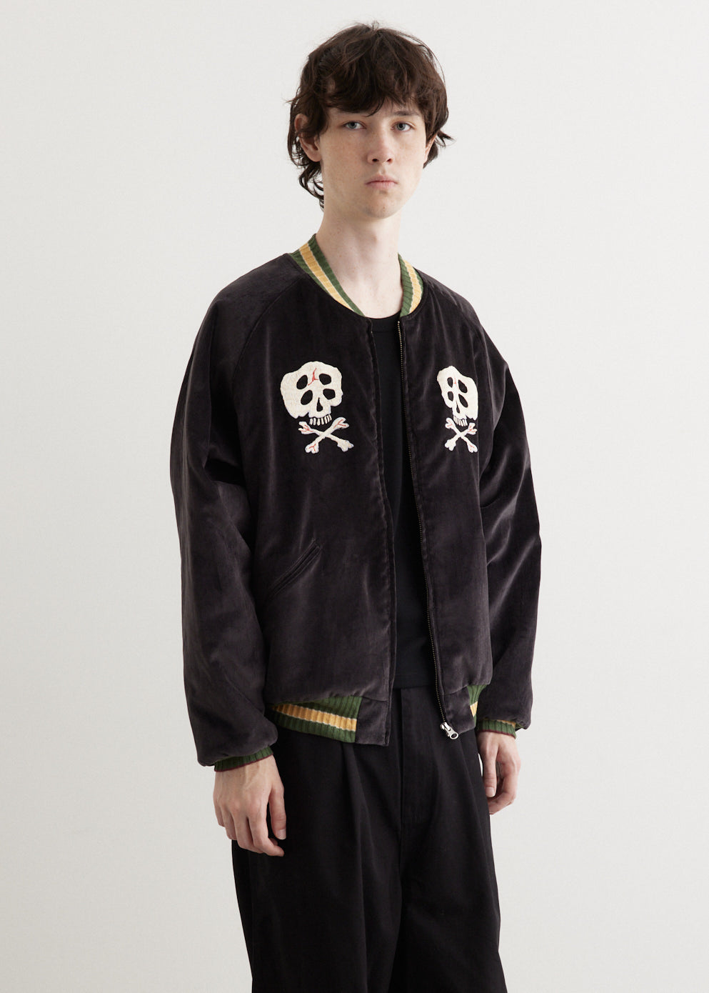 Sulfer Dyed Velvet Souvenir Jacket (RAINSKULL)