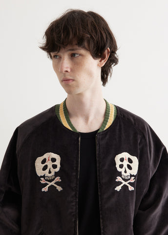 Sulfer Dyed Velvet Souvenir Jacket (RAINSKULL)