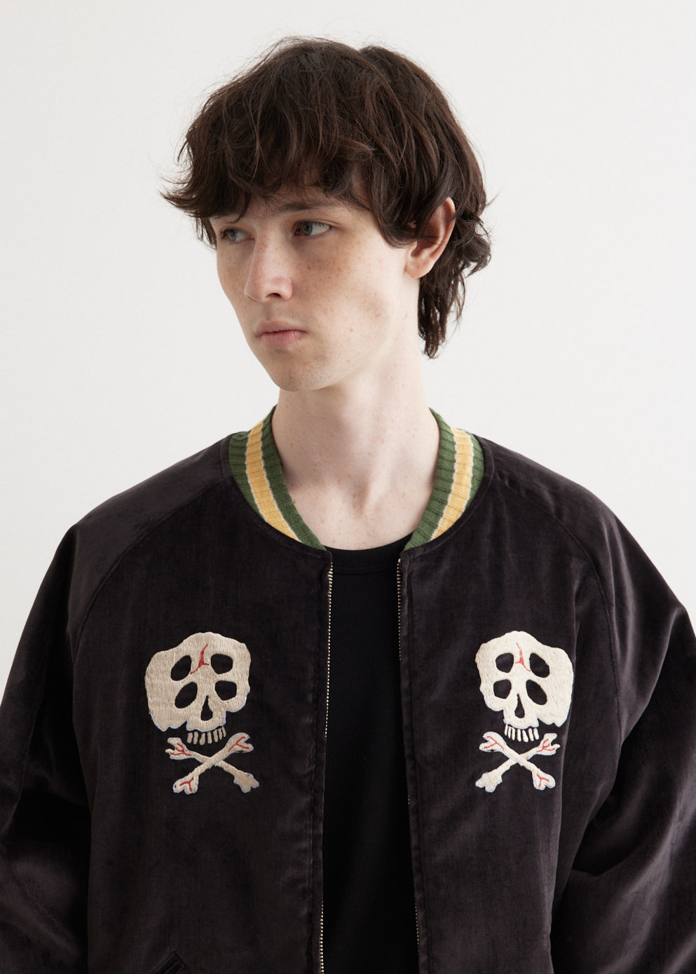 Sulfer Dyed Velvet Souvenir Jacket (RAINSKULL)