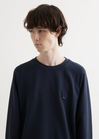 Bold Fox Head Patch Oversized Sweatshirt