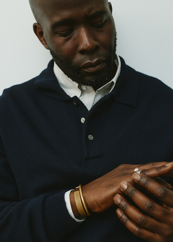 Classic Long Sleeve Knit Polo