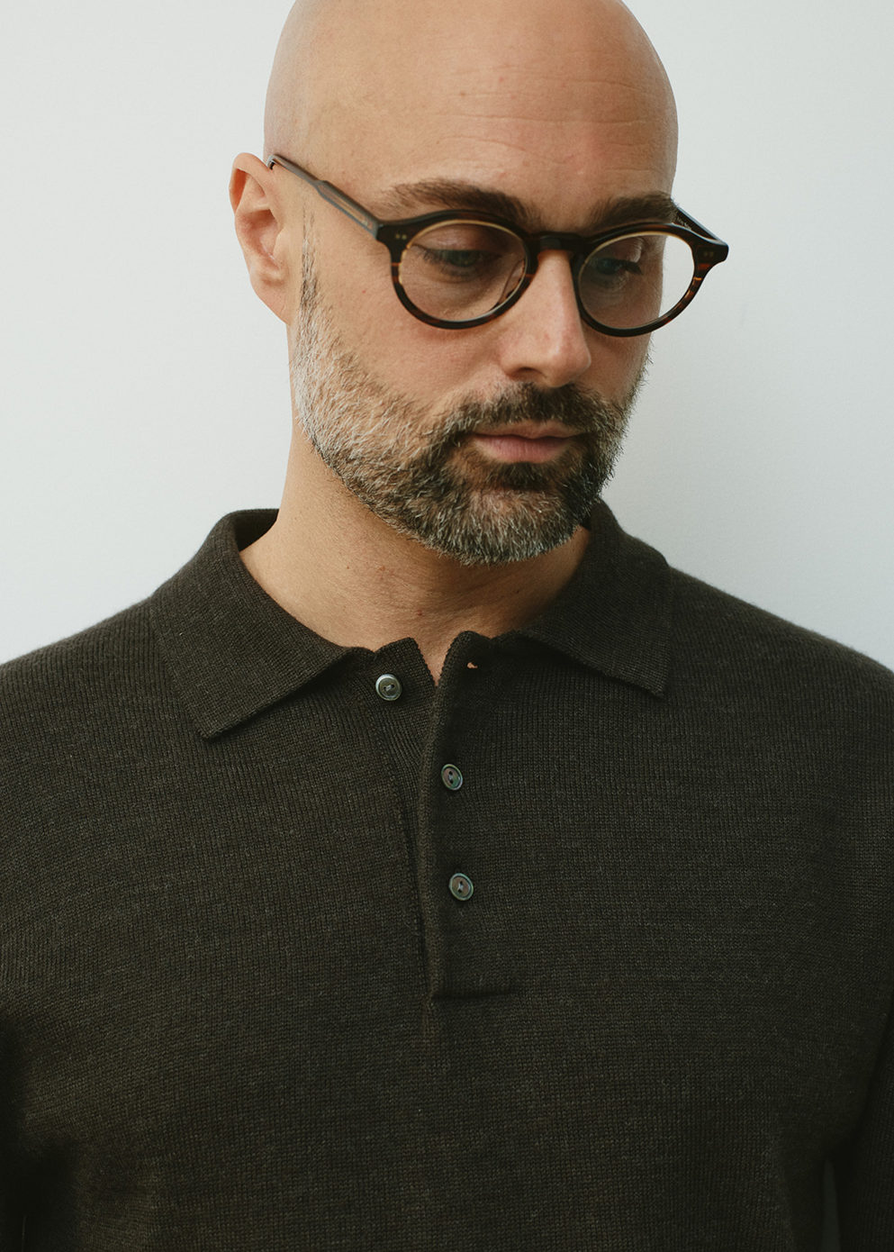 Classic Long Sleeve Knit Polo