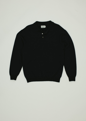 Classic Long Sleeve Knit Polo