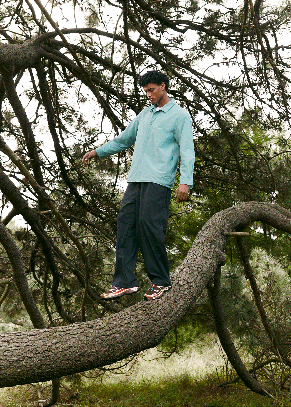 Knee Tuck Wide Pants