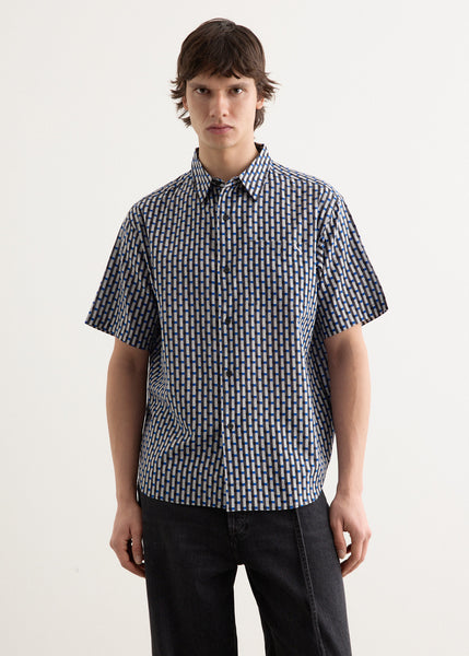 【JEMUT】25SS★ Brooklyn Western Stripe Short Sleeve Shirt Bruce Broken Stripe Short Sleeve Shirt